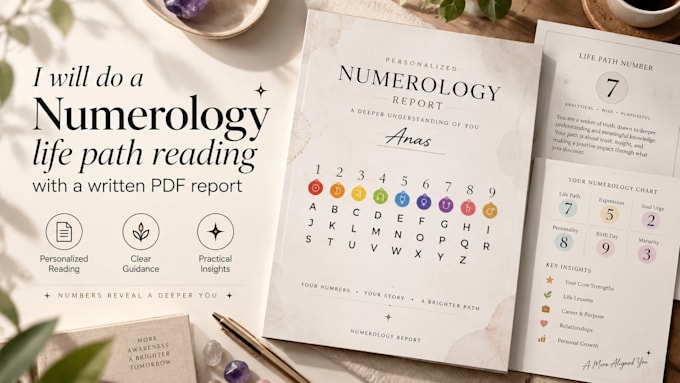 do a numerology life path reading with a written PDF report