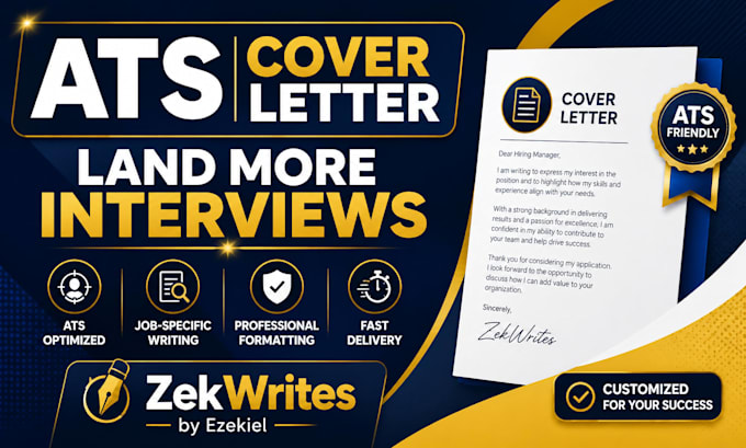 write an ats optimized cover letter that helps you land interviews