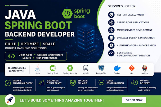 build scalable backend applications with java spring boot
