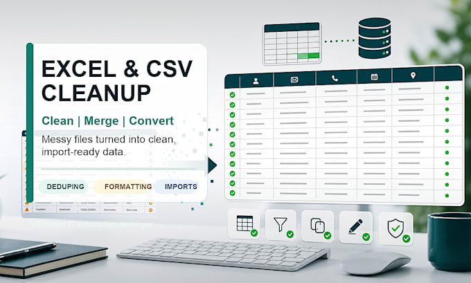 clean merge or convert your excel csv data