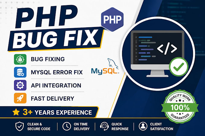 fix PHP bugs mysql errors and API integration issues