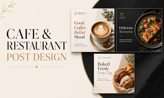 design engaging social media posts for restaurant and cafe