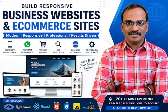 build responsive business websites and ecommerce sites