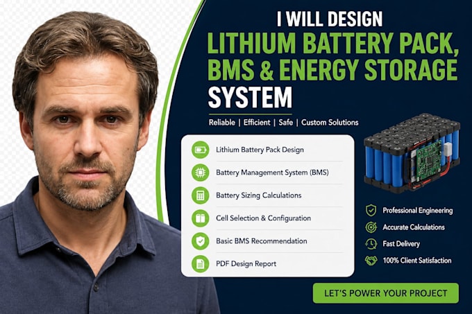 design lithium battery pack, bms, and energy storage system