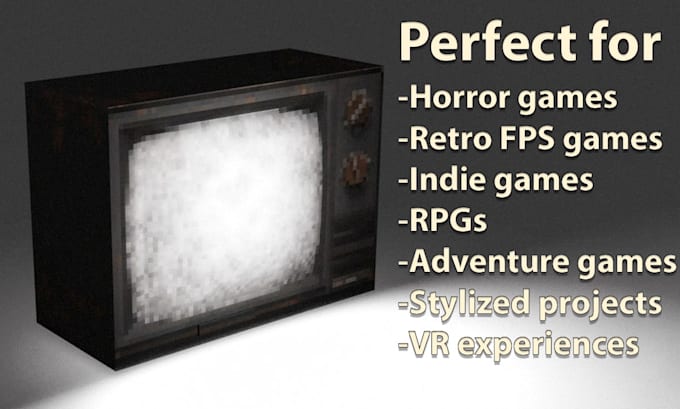 create custom psx ps1 low poly 3d game assets unity unreal