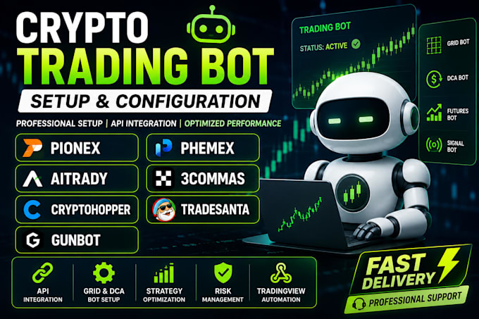 setup pionex phemex aitrady cryptohopper tradesanta gunbot trading bot