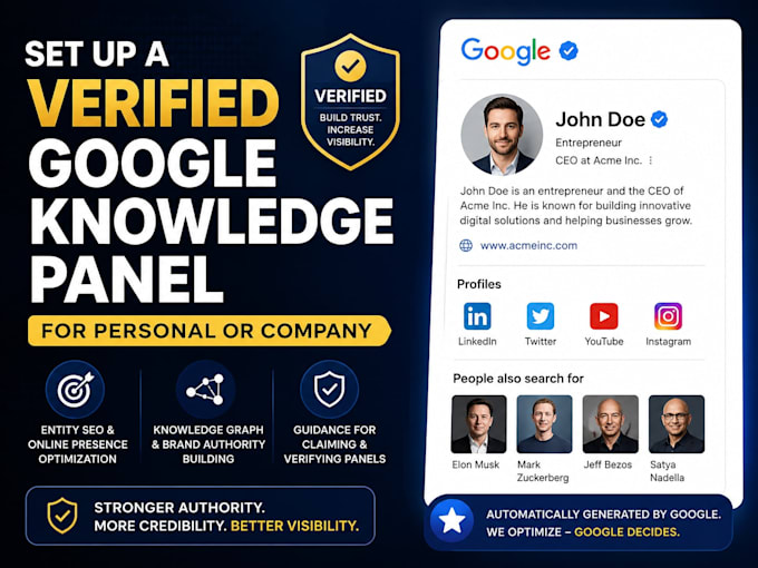 create a verified google knowledgepanel for personal