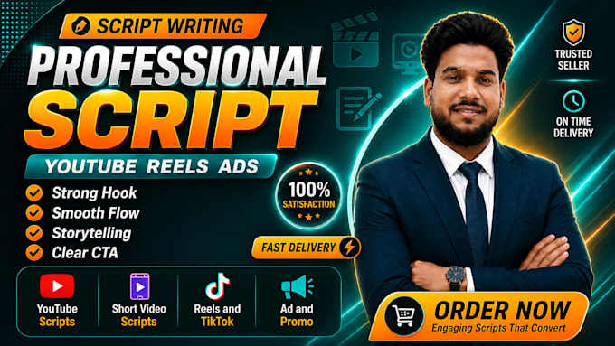 write professional youtube scripts short video scripts and engaging content