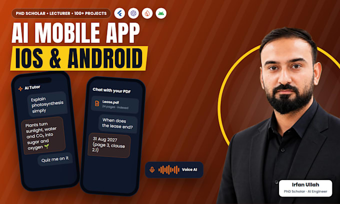 build ai mobile app, ai chatbot app or chatgpt app for ios and android
