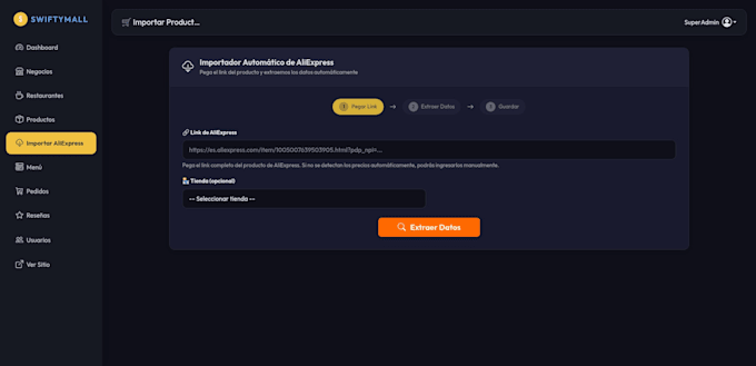build a custom web application with admin panel