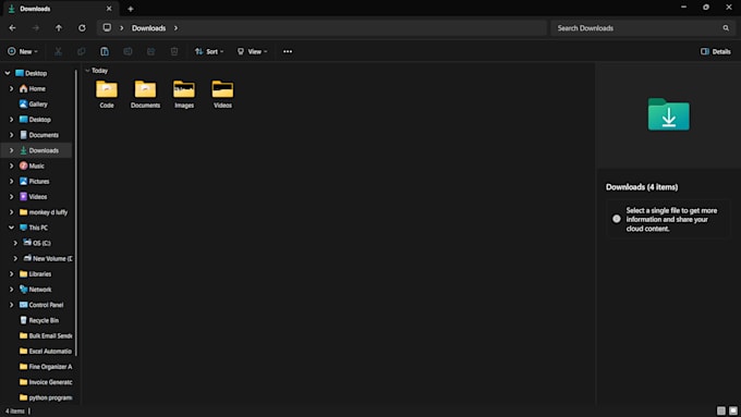automate file and folder organization using python