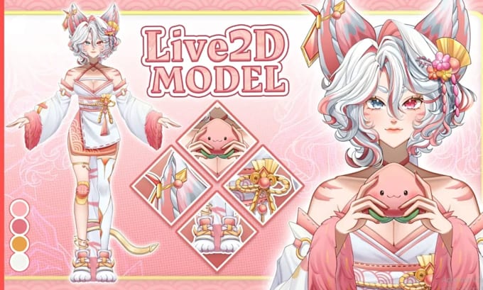 design and rig live2d vtuber model, vtuber commission, anime style vtuber model