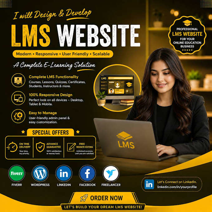 design lms website wordpress