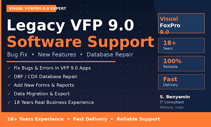 fix and support your visual foxpro legacy software and database