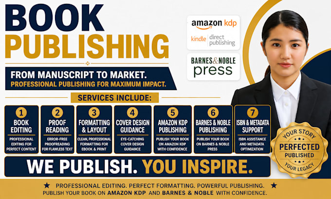 publish your book on amazon KDP and barnes and noble