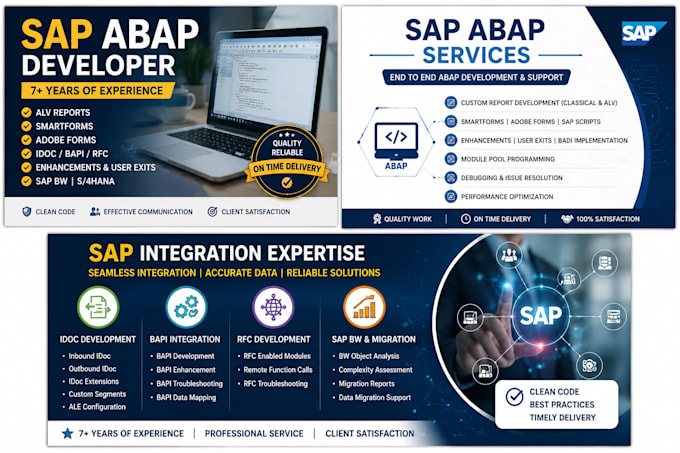 develop and enhance sap abap custom developments