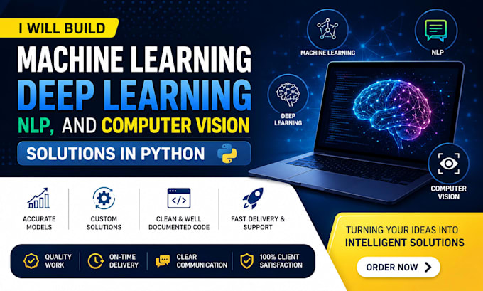 build machine learning, deep learning nlp and computer vision solution in python