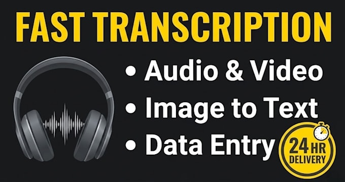 do audio video transcription and image to text typing