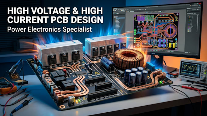 design high voltage and high current pcb for power electronics