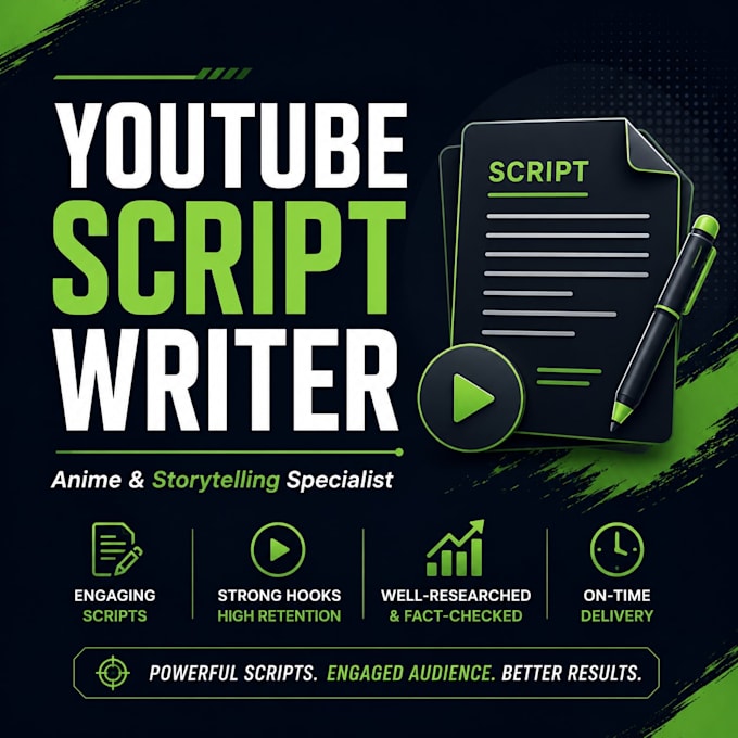 write engaging youtube scripts for your anime channel
