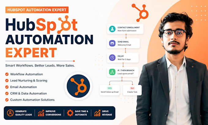 be hubspot automation expert setup, workflows, CRM setup, boost sales