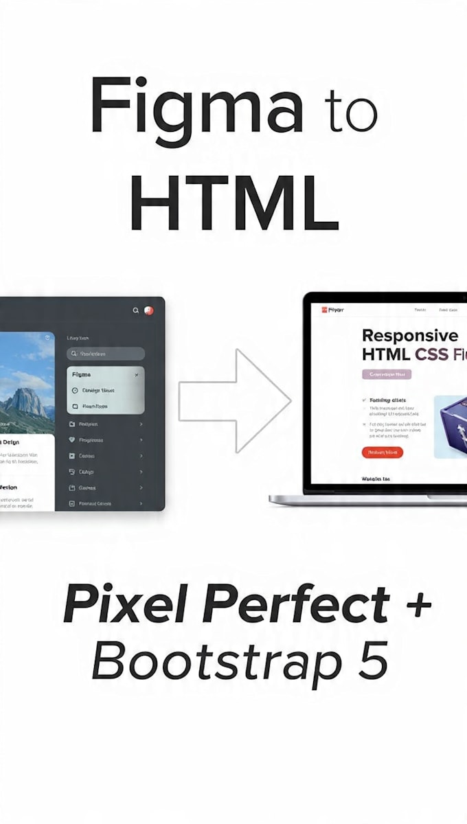 figma to HTML CSS bootstrap 5 responsive