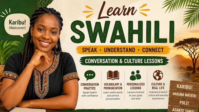 help you practice swahili with a native kenyan speaker