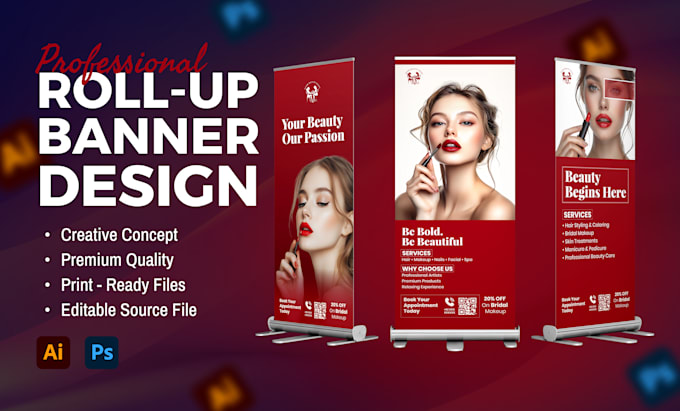 design roll up, retractable, pull up and pop up banners