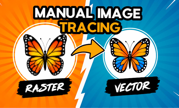 manually vector trace, redraw logo, icon or image to vector