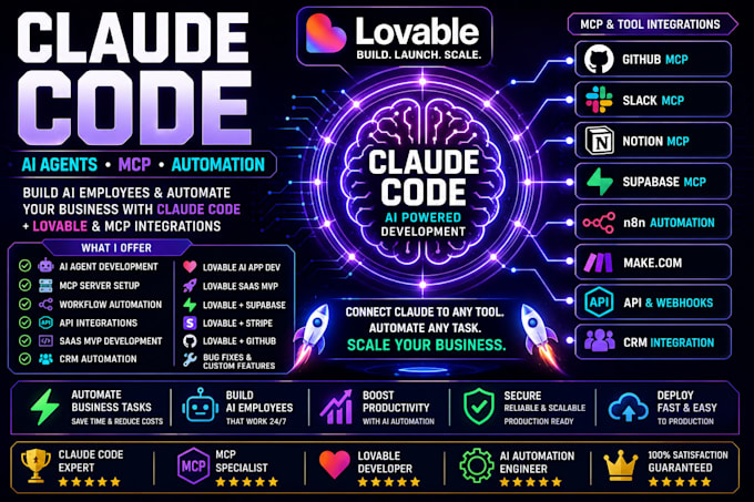 claude ai automation claude code lovable claude website design claude api webapp