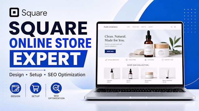 square online store design, square website store setup, squarespace development