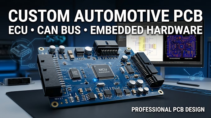 design multilayer automotive pcb, ecu, can bus and circuit board