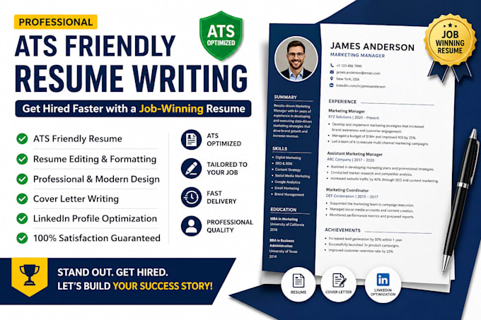 create professional ats resume and CV