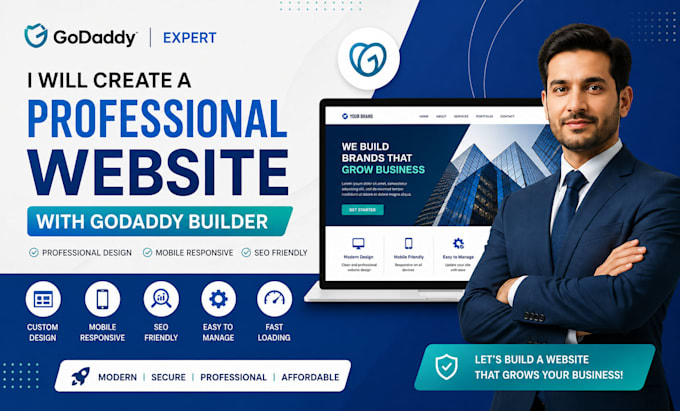 create a professional website with goddy builder