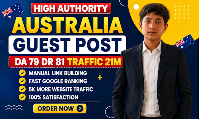 provide australia guest posts, au backlinks and link building services