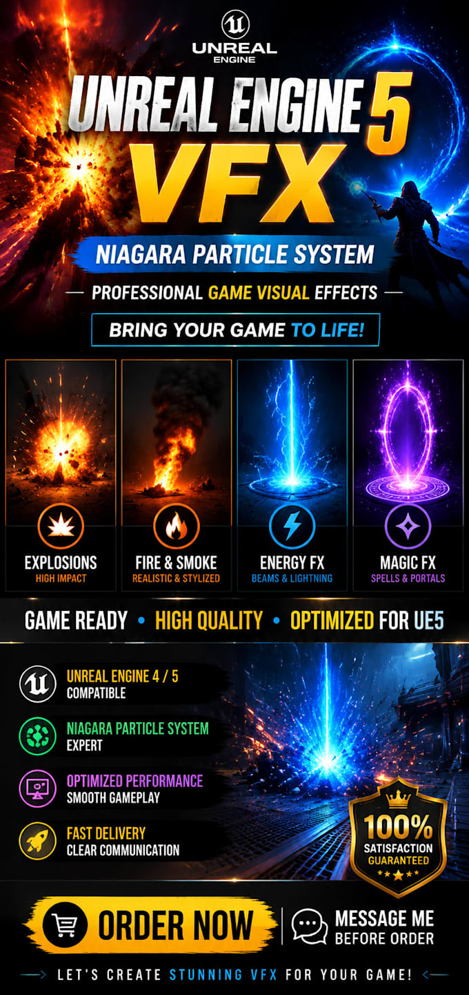 design unreal engine 5 game vfx using niagara particle system