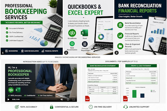 quickbooks bookkeeping and financial reports