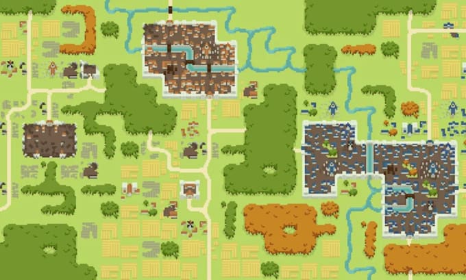 pixel art background, pixel art tileset, isometric, top down pixel tileset