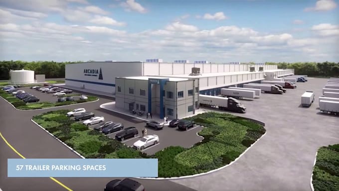create 3d industrial animation architectural warehouse cold storage logistics