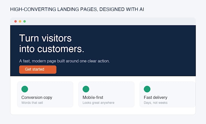 design a high converting saas or startup landing page