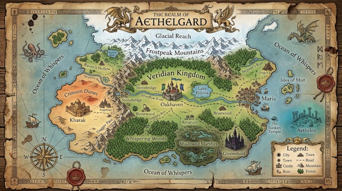 design vector map site map illustrated map fantasy game map map illustration