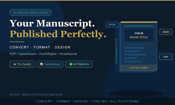 design book cover and ebook conversion