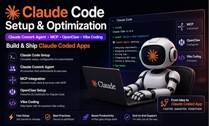 claude code setup claude cowork agent mcp openclaw vibe coding claude coded app