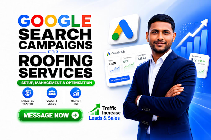 setup google ads search campaign for roofing services