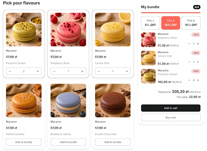 develop custom shopify sections and widgets