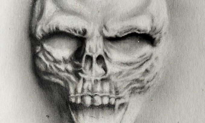 realistic charcoal portrait drawing