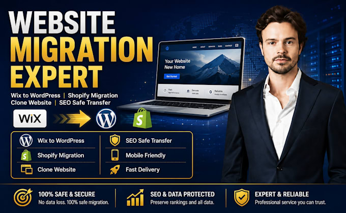 website migration, wix to wordpress, wordpress migration and clone website