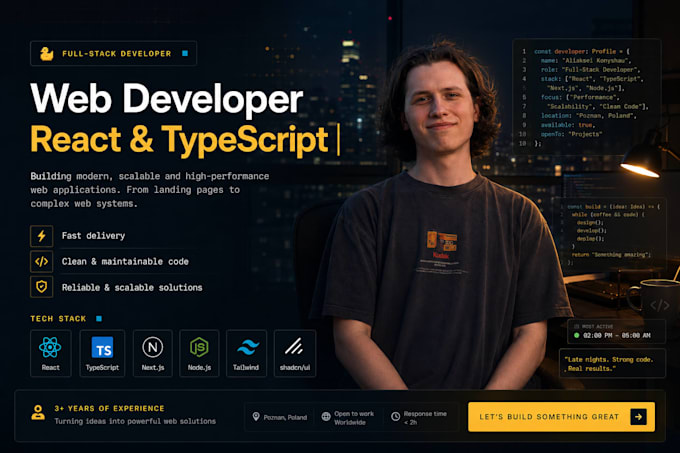 create website or application for you from zero