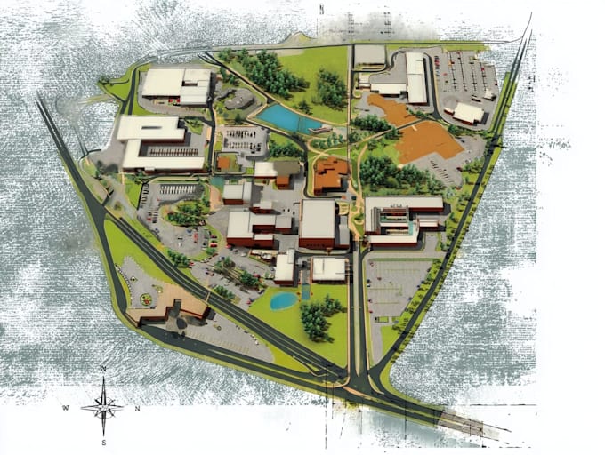 do landscape design and render your site plan or master plan