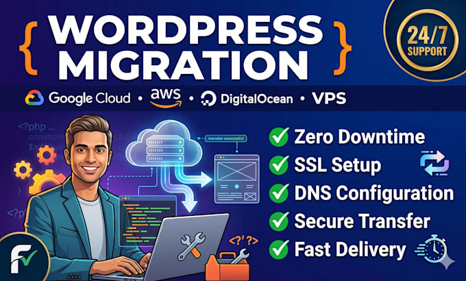migrate wordpress website to google cloud or AWS